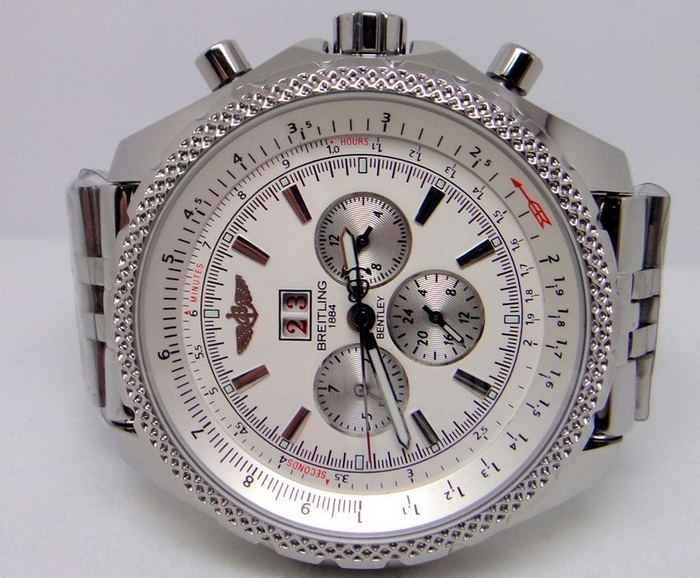 Breitling for Bentley 6.75 Stainless Steel White Face Chronomete